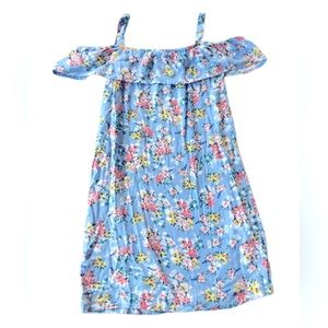 Primark Light Blue Floral off the Should Dress, 10-11yrs